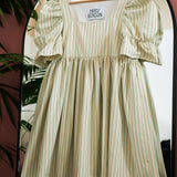 Ready-to-Post: Juliet in Duck Egg Striped Cotton, Size 14