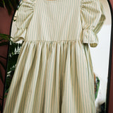 Ready-to-Post: Juliet in Duck Egg Striped Cotton, Size 14