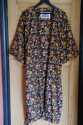 Studio Sale: Kimono in Midnight Garden, Size P-R