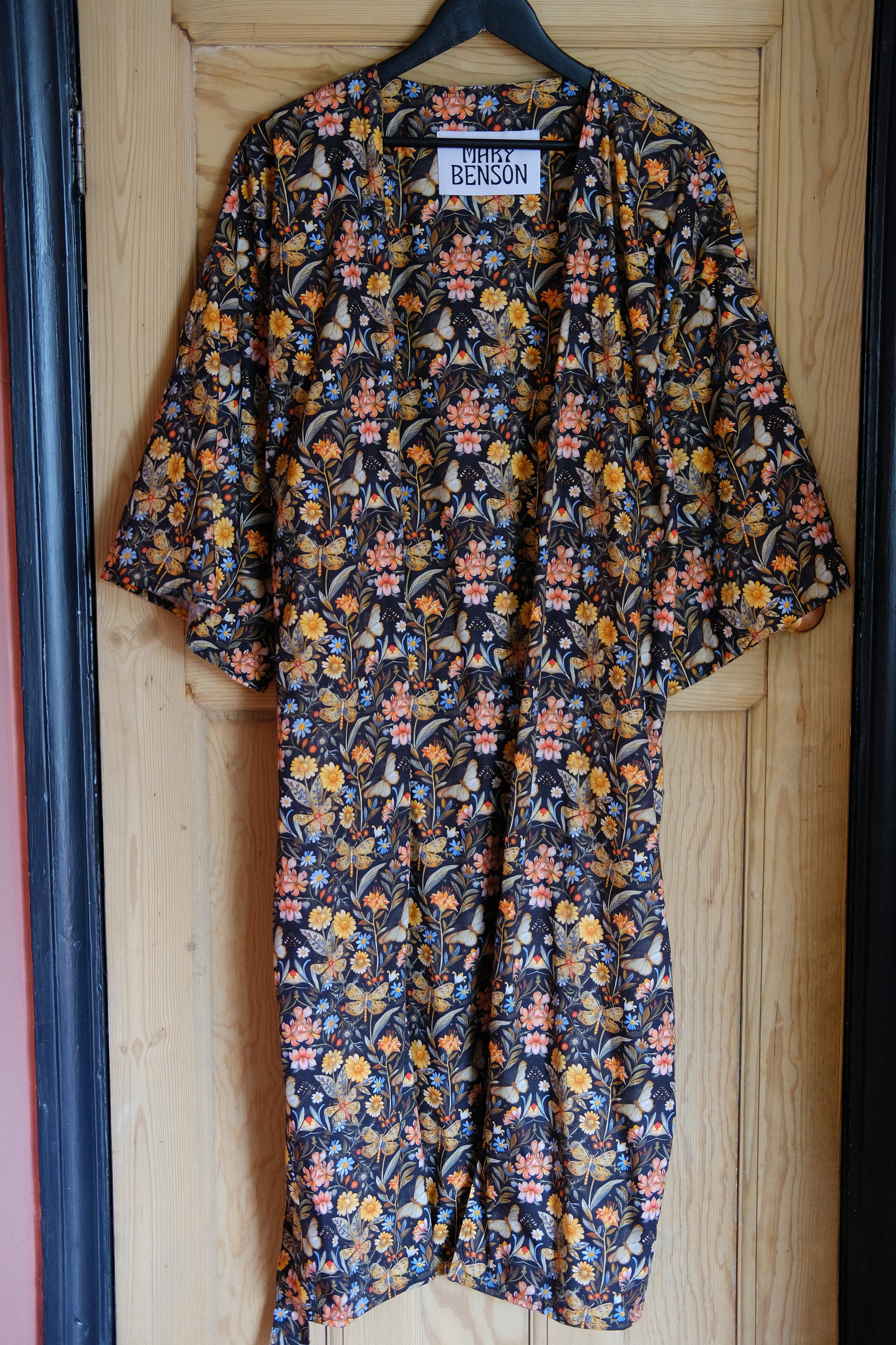 Studio Sale: Kimono in Midnight Garden, Size P-R