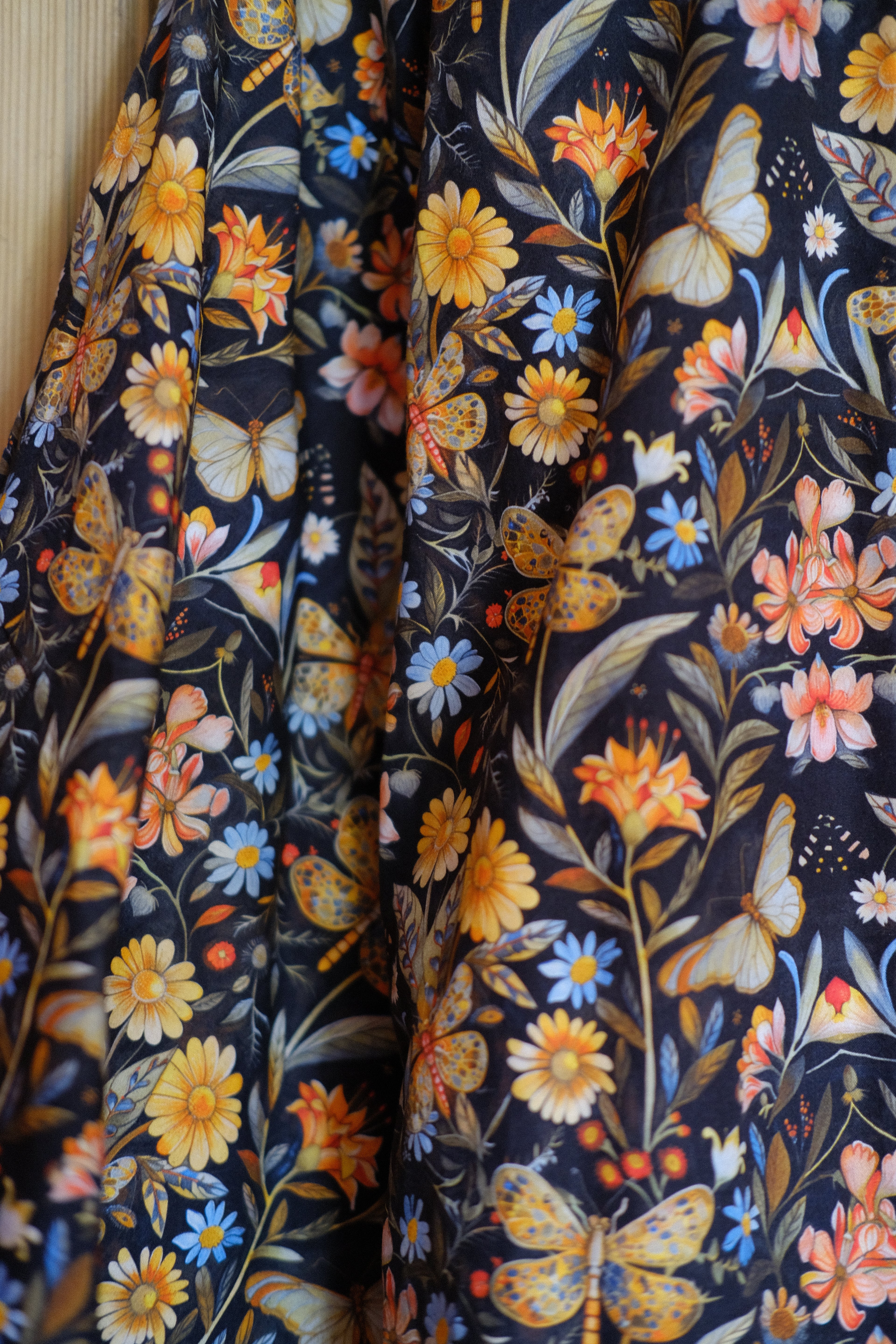 Studio Sale: Kimono in Midnight Garden, Size P-R
