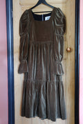 Studio Sale: Dress in Moss Velvet - Size C - Photo Shoot Sample