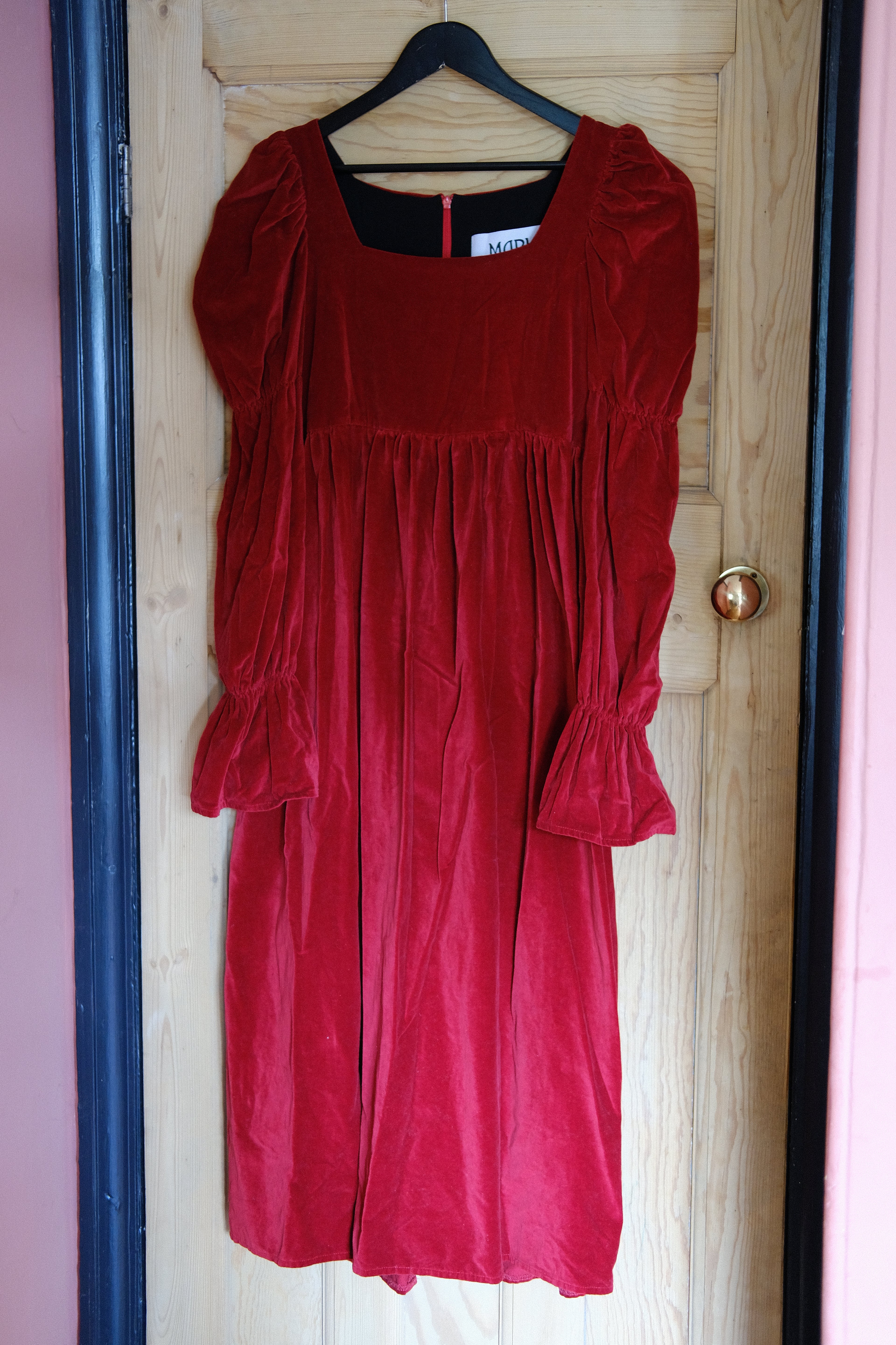 Studio Sale: Dress in Claret Velvet - Size C - Photo Shoot Sample