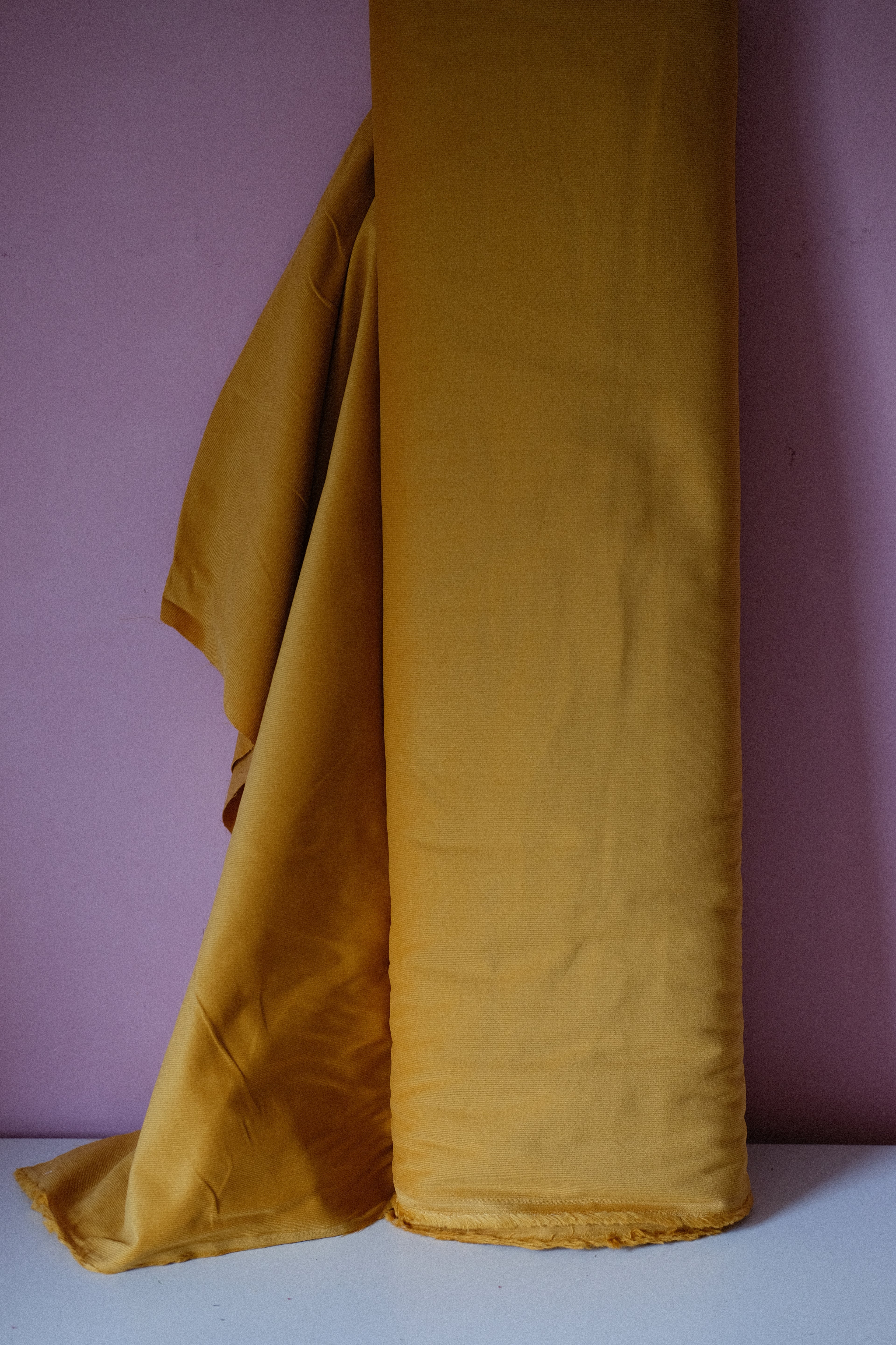 Studio Sale: Gold/Mustard 100% Cotton Needlecord (per meter)