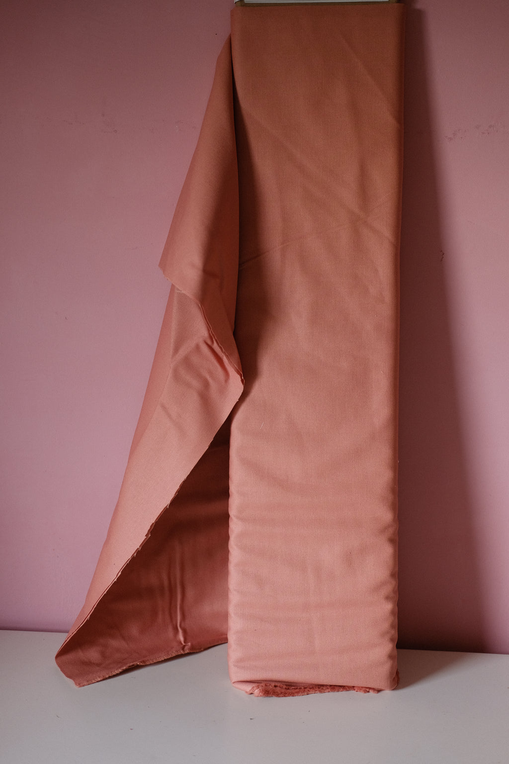 Studio Sale: Salmon 100% Cotton Canvas (per meter)