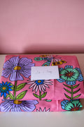 Studio Sale: Midsummer Meadow Pink 100% Organic Cotton Sateen - Remnant Piece: 2m + Scrap