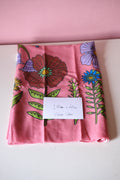 Studio Sale: Midsummer Meadow Pink Viscose-Cotton - Remnant Piece: 1.85m x 40cm