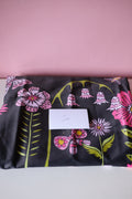 Studio Sale: Midsummer Meadow Black 100% Organic Cotton Sateen - Remnant Piece: 2m