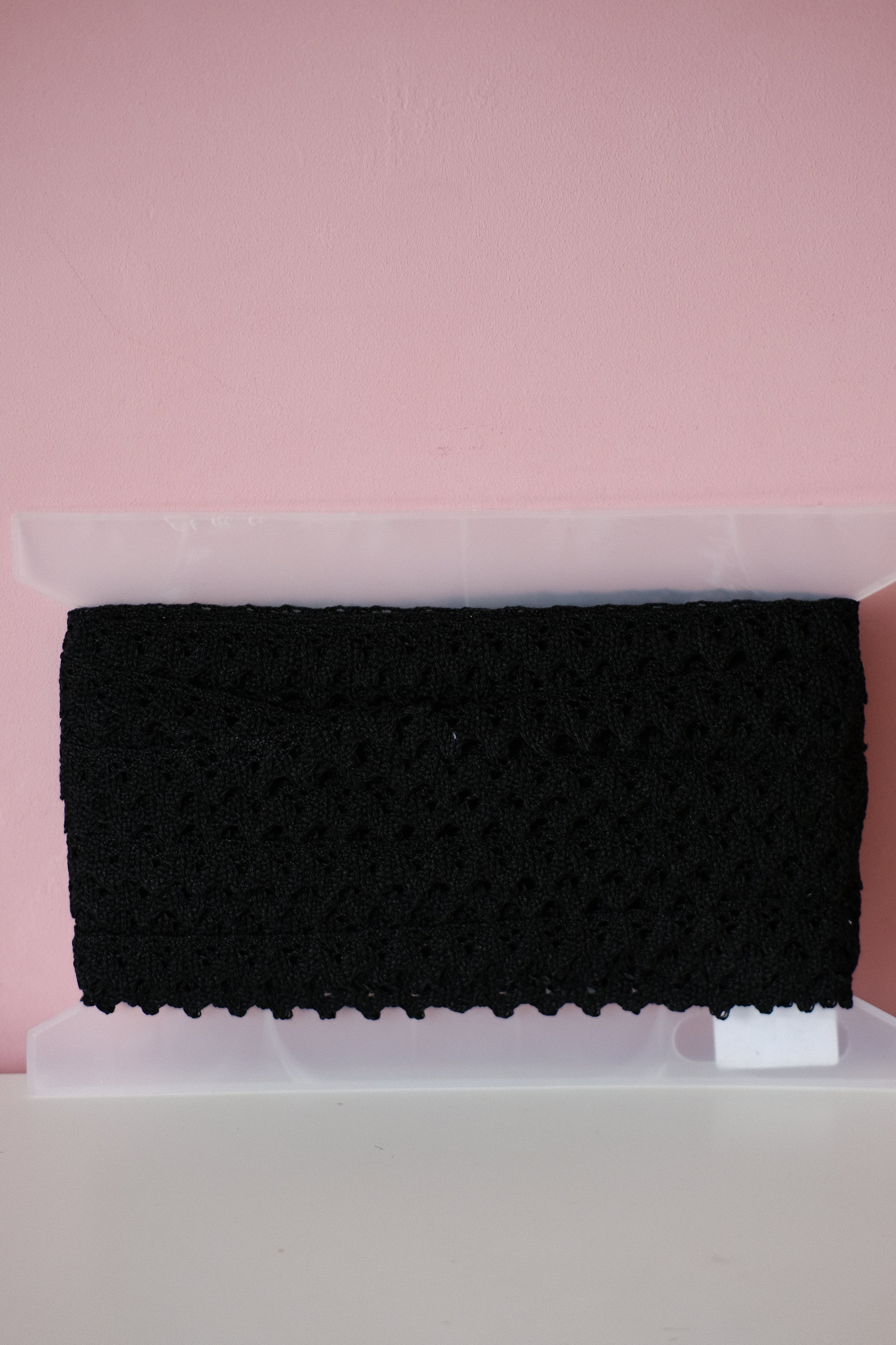 Studio Sale: Black Cotton Lace Roll