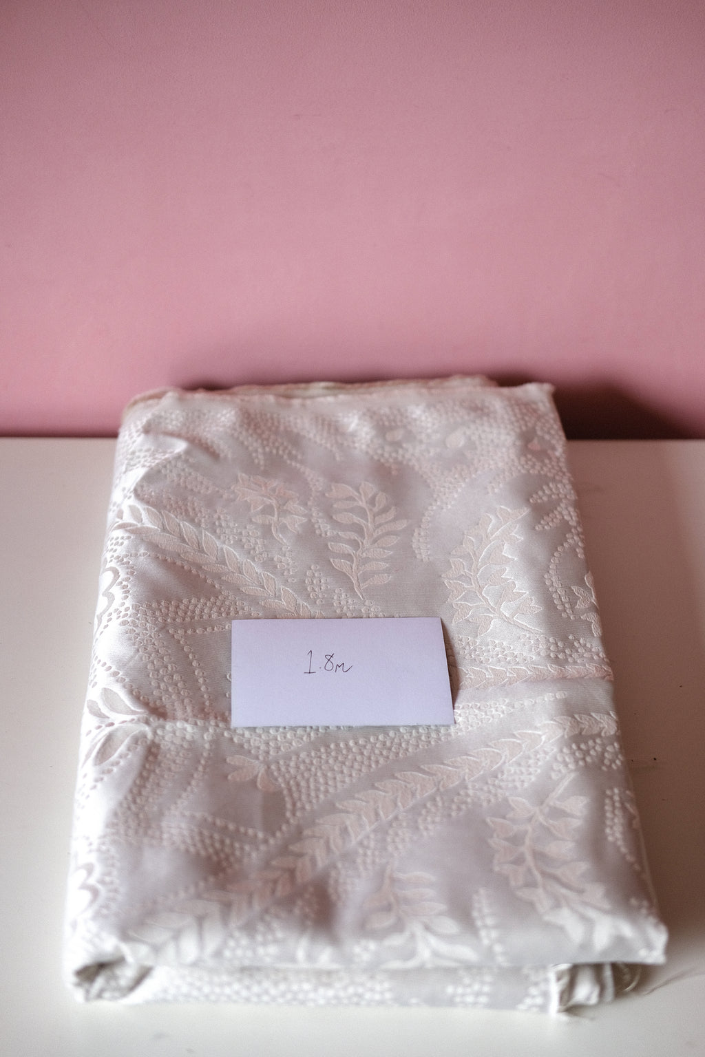 Studio Sale: Champagne/Ivory Bridal Jacquard - Remnant Piece: 1.8m