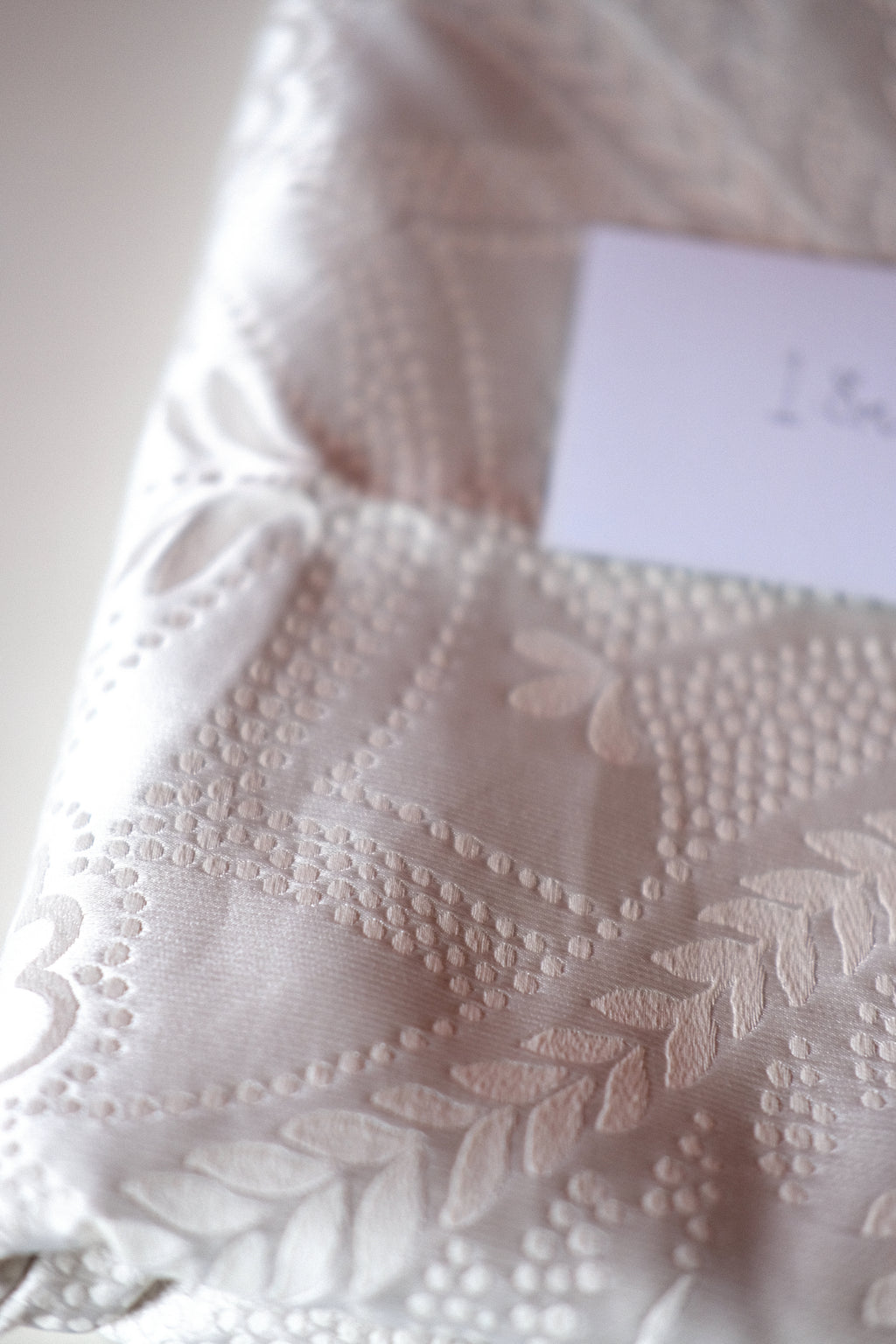 Studio Sale: Champagne/Ivory Bridal Jacquard - Remnant Piece: 1.8m