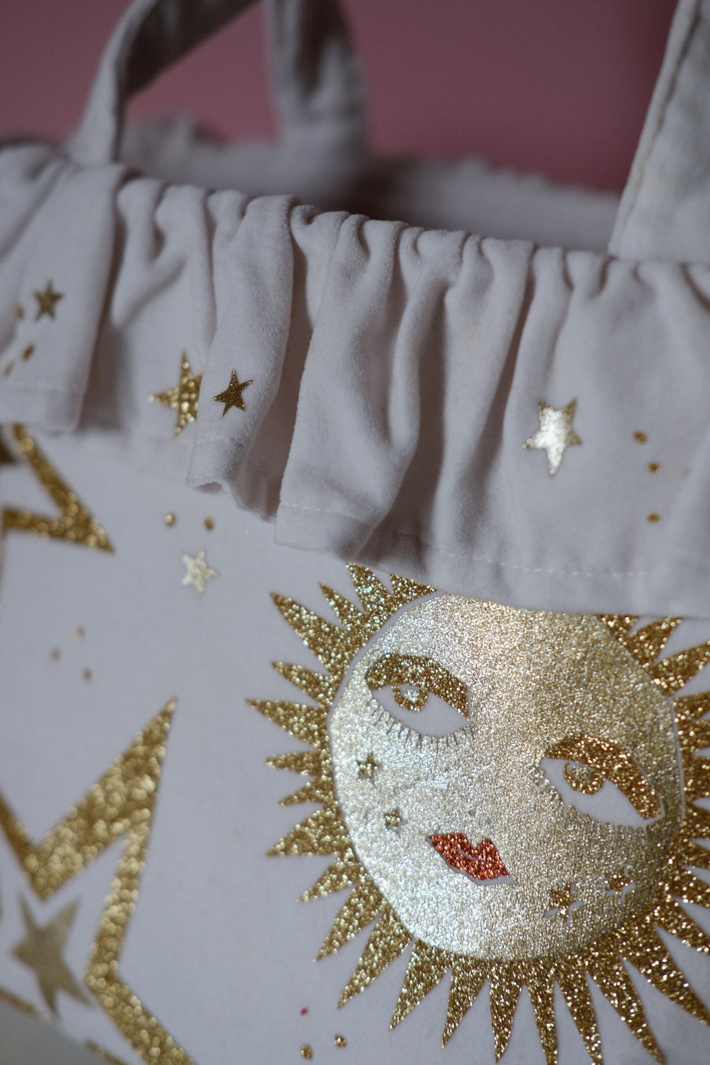 Studio Sale: Clara in Ivory Velvet ft. Celeste Appliqué - Studio Sample