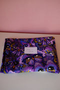 Studio Sale: Violet Butterfly Recycled Velvet - Remnant Piece: 85cm x 110cm