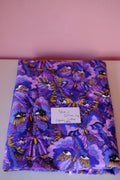 Studio Sale: Violet Butterfly Organic Cotton Sateen - Remnant Piece: 90cm x 120cm + Scraps