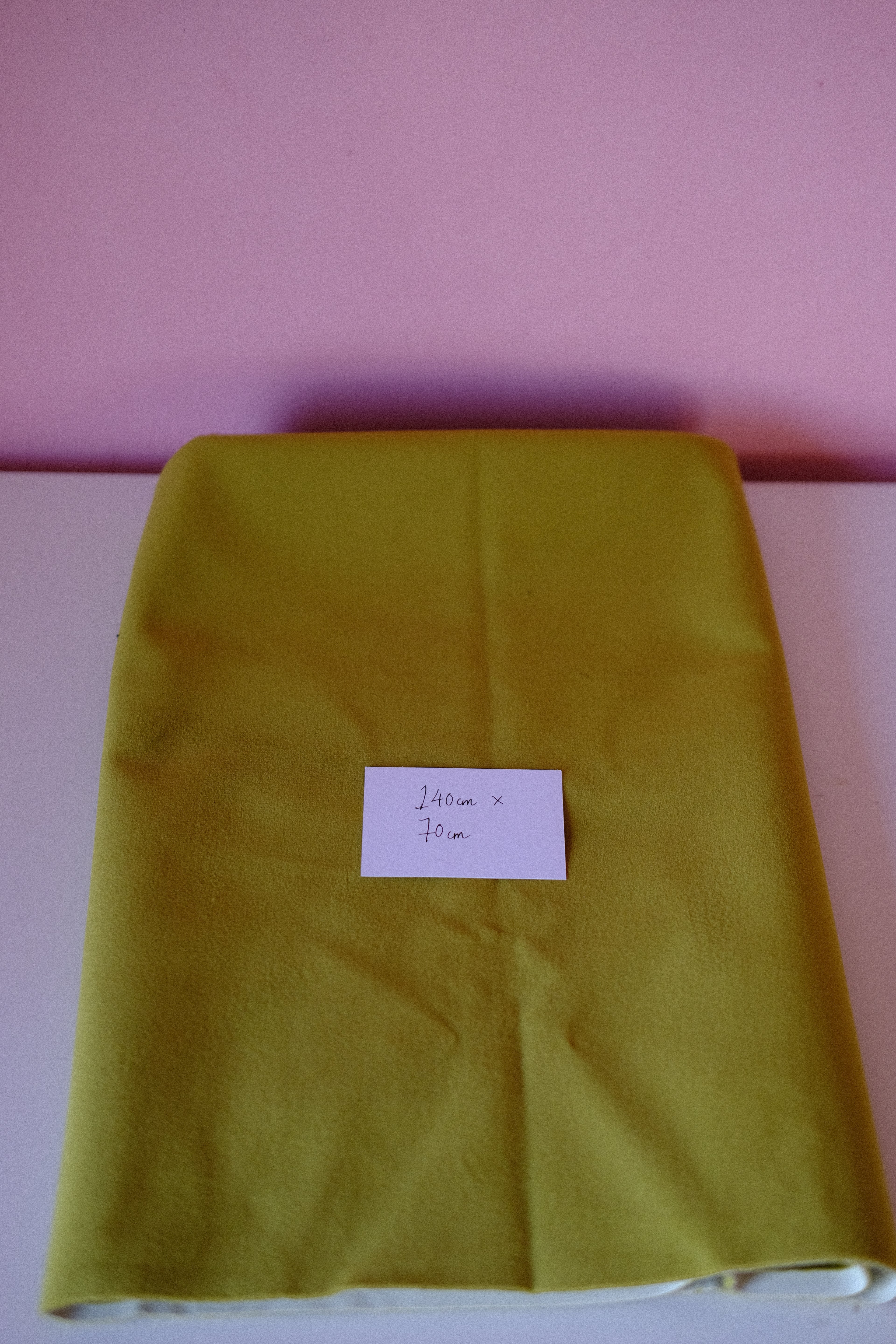 Studio Sale: Chartreuse Upholstery Velvet - Remnant Piece: 70cm x 140cm