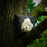 Black Velvet Magic Mushrooms Cushion