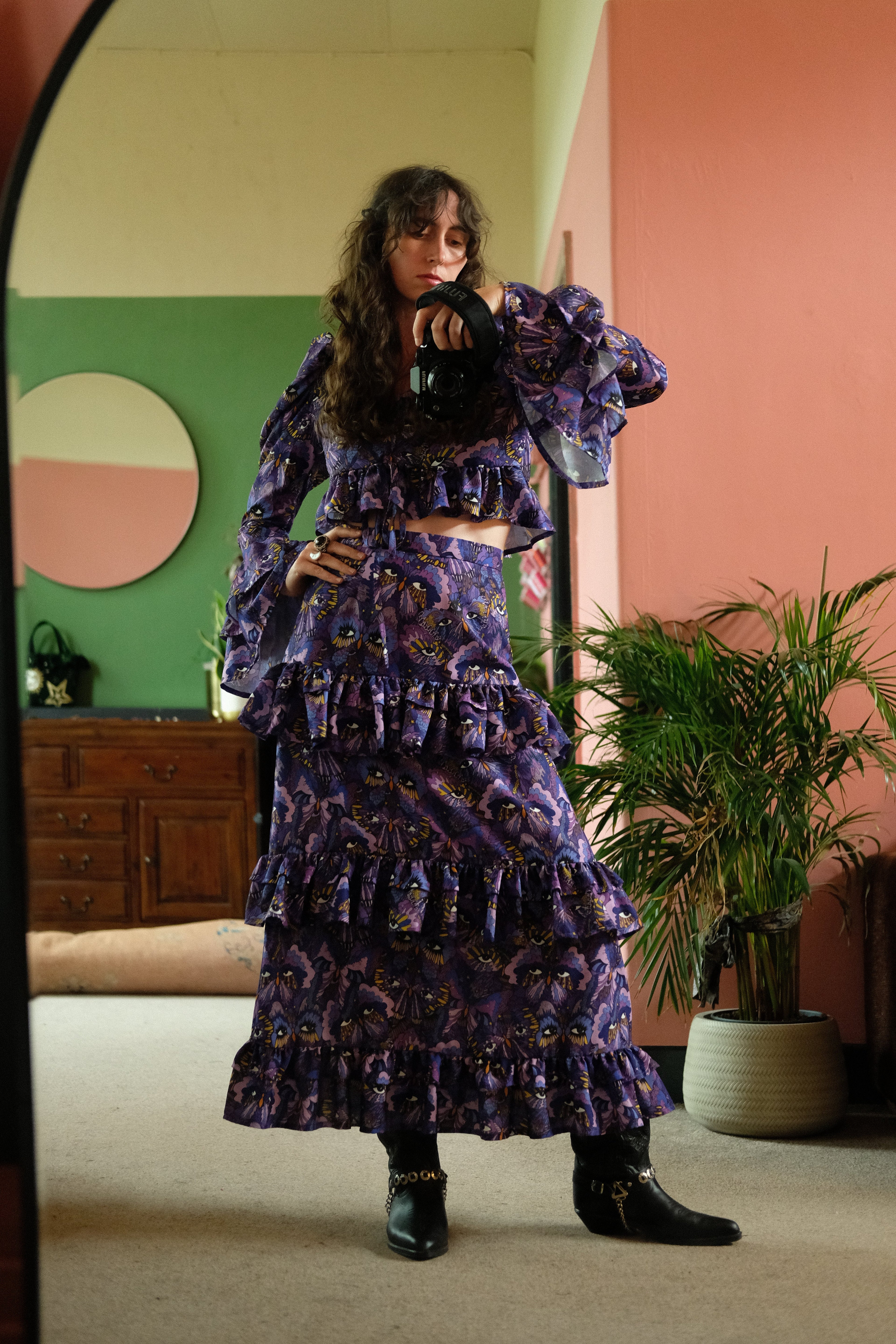 Delilah & Esmerelda Co-Ord in Violet Butterfly