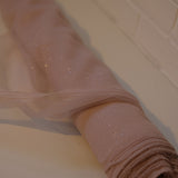 Sample Sale: Soft Pink Glitter Crepe Chiffon (price by meter)