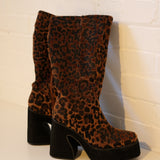 Sample Sale: Leopard Platform Boots, Size 7