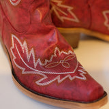 Sample Sale: Red Cowboy Boots, Size 7