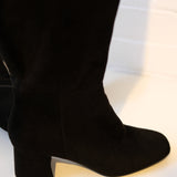 Sample Sale: Black Knee High Boots, Size 7, Wide Leg Fit