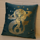 Sample Sale: 'Capricorn' Teal Velvet Cushion