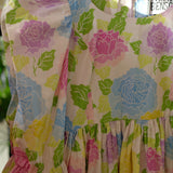 Sample Sale: Margot in Pastel Roses (3/4 Sleeve), Size 14