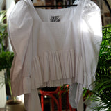 Sample Sale: Unfinished Embroidered Cotton Top, Size 8