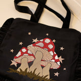 Sample Sale: Magic Mushroom Black Velvet Bag