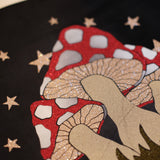 Sample Sale: Magic Mushroom Black Velvet Bag