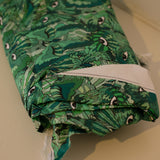 Sample Sale: Emerald Butterfly Organic Cotton Satin, Approx 2m Piece