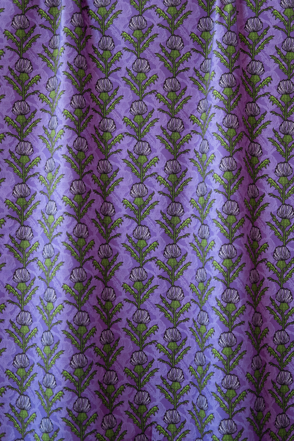 Violet Thistle 100% Organic Cotton Sateen (per meter)