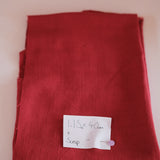 Remnant Fabric: Scarlet Linen-Viscose, 1m 15cm x 40cm + scraps