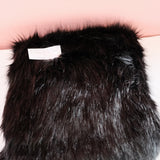 Remnant Fabric: Luxury Black Faux Fur, 1.70m x 55cm