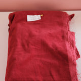 Remnant Fabric: Ruby Cotton Velvet, 7m60cm x 45cm + scrap