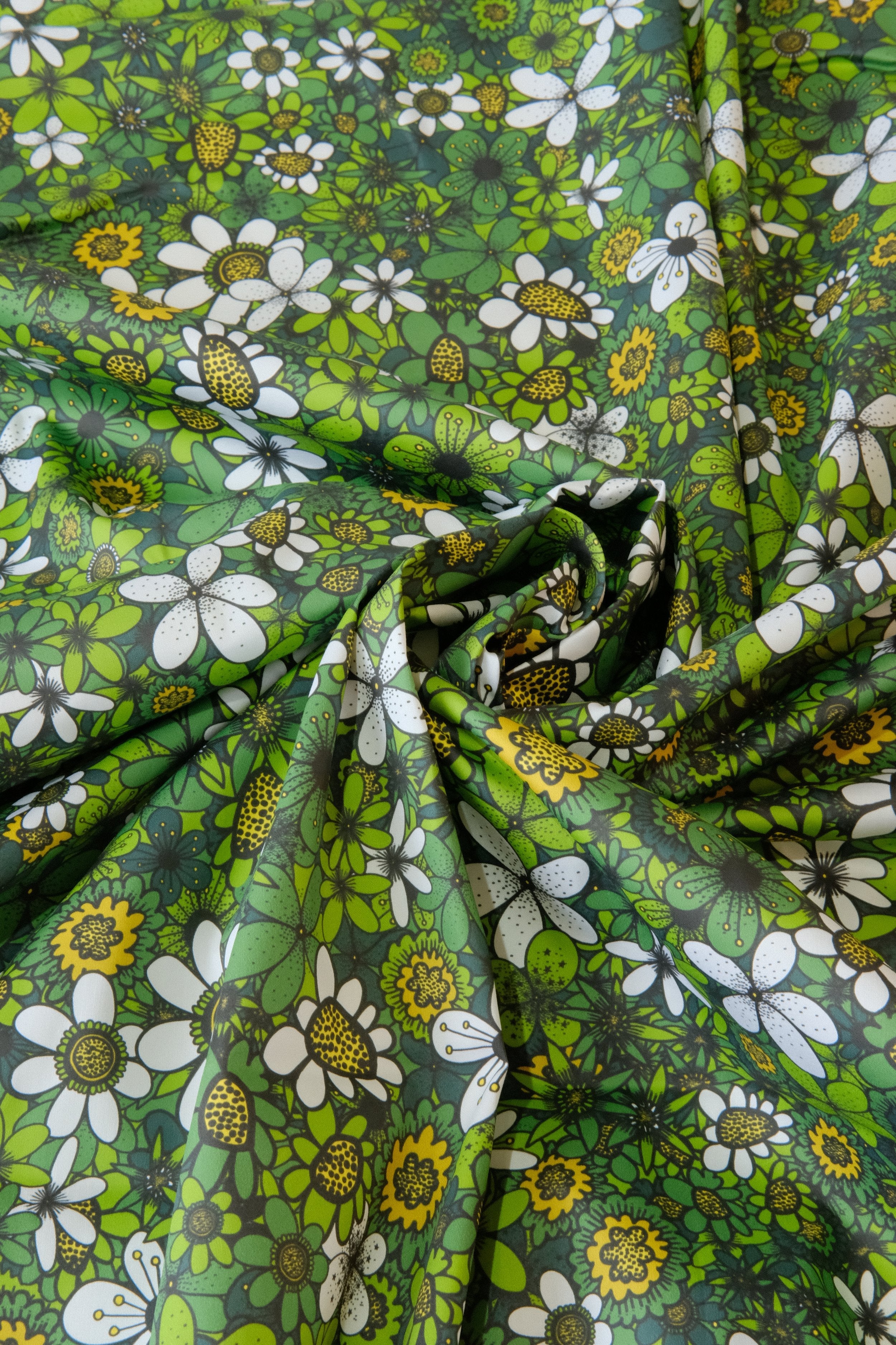 Sunday Morning Green 100% Organic Cotton Sateen (per meter)