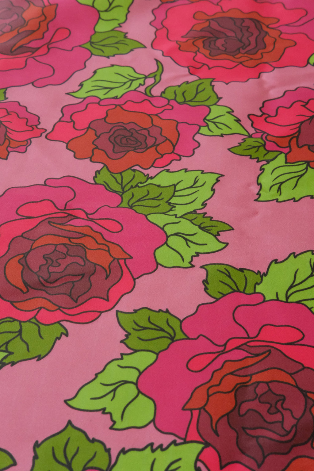 Wild Rose 100% Organic Cotton Sateen (per meter)