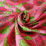 Red Roses on Pink 100% Cotton (per meter)