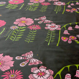 Black Midsummer Meadow 100% Cotton (per meter)