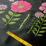 Black Midsummer Meadow 100% Cotton (per meter)