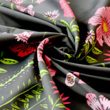 Black Midsummer Meadow 100% Cotton (per meter)