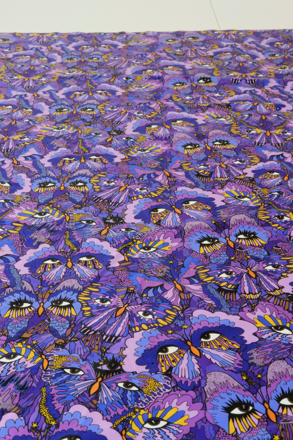 Violet Butterfly 100% Organic Cotton Sateen (per meter)