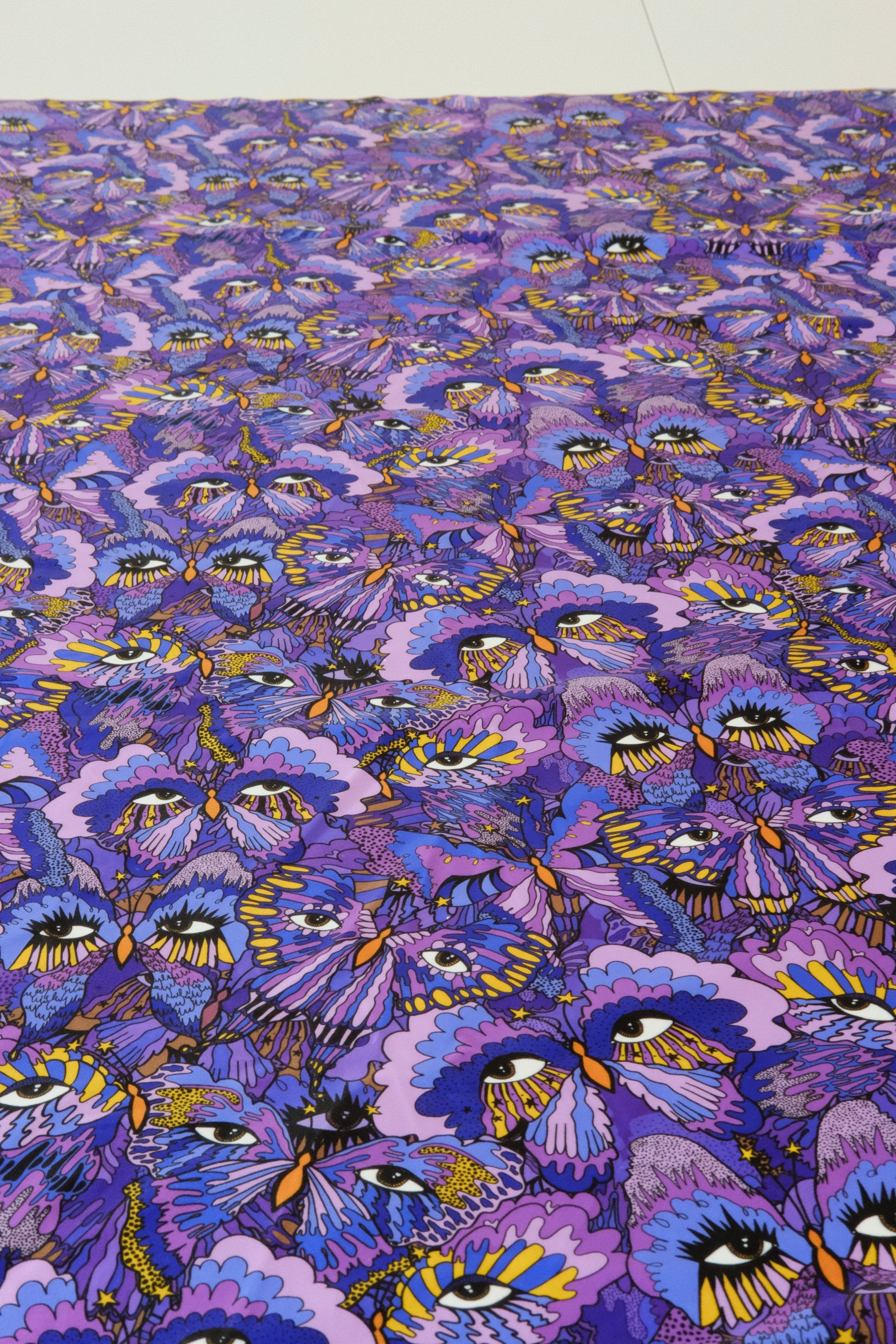 Violet Butterfly 100% Organic Cotton Sateen (per meter)