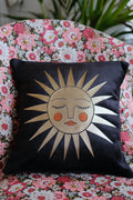 Asteria Black Velvet Cushion Cover