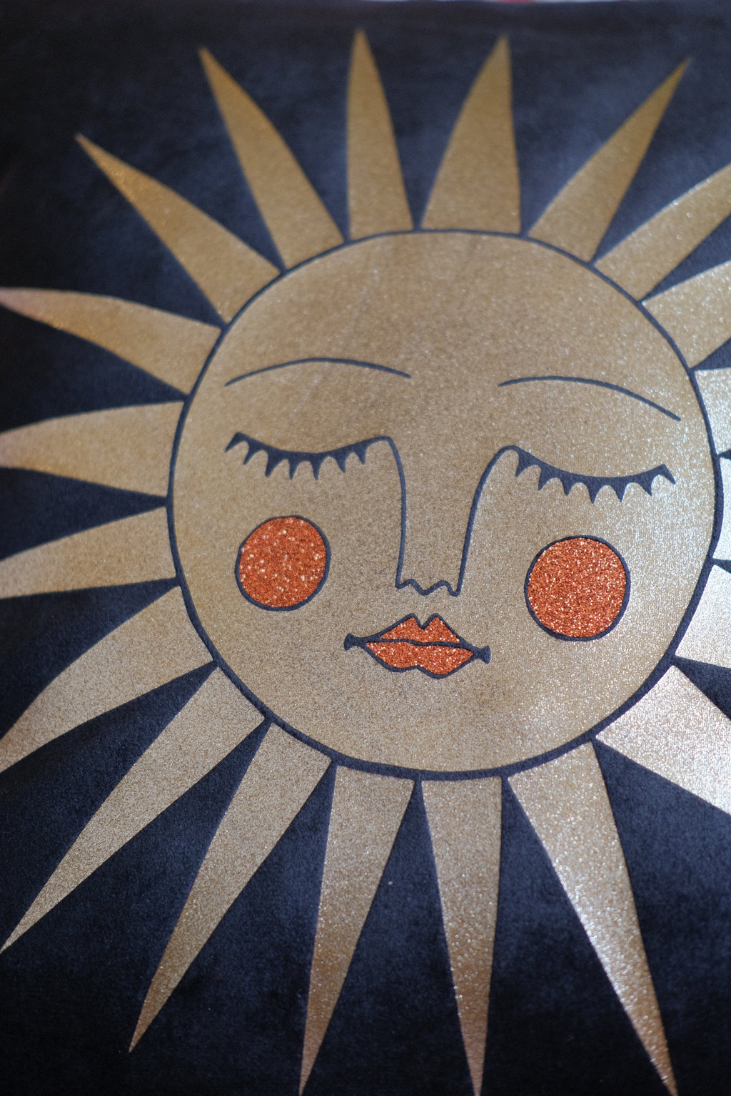 Asteria Black Velvet Cushion Cover