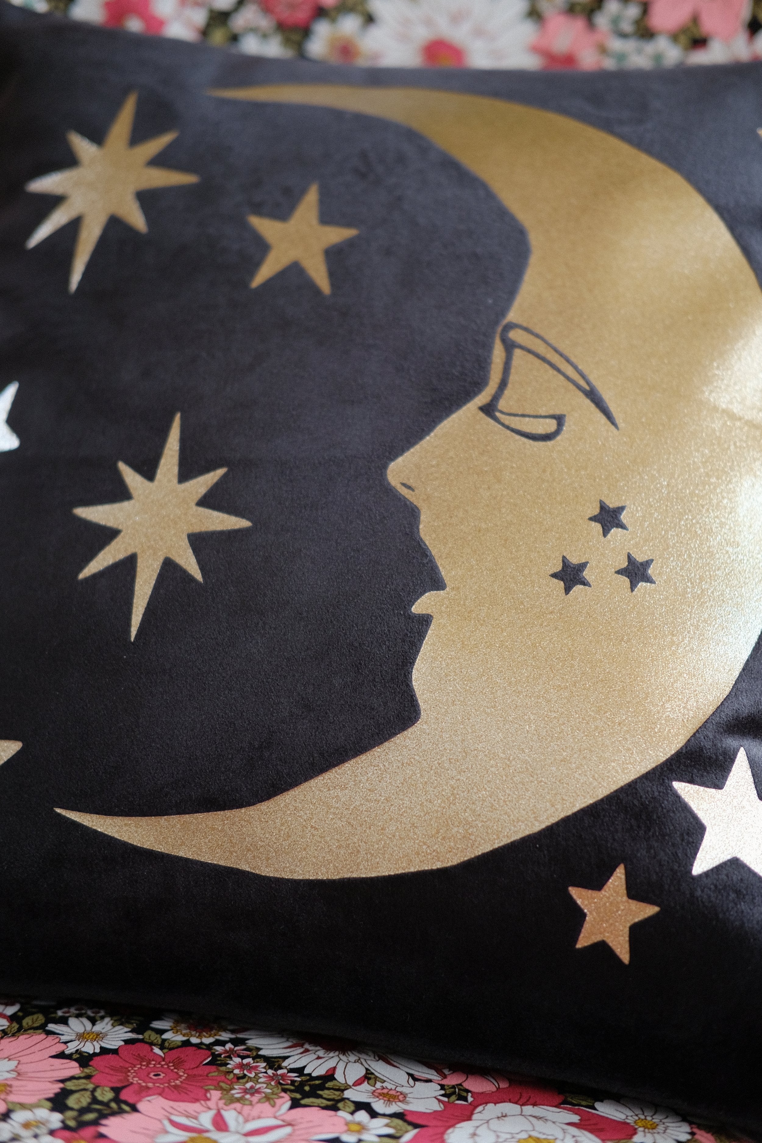 Luna Black Velvet Cushion Cover