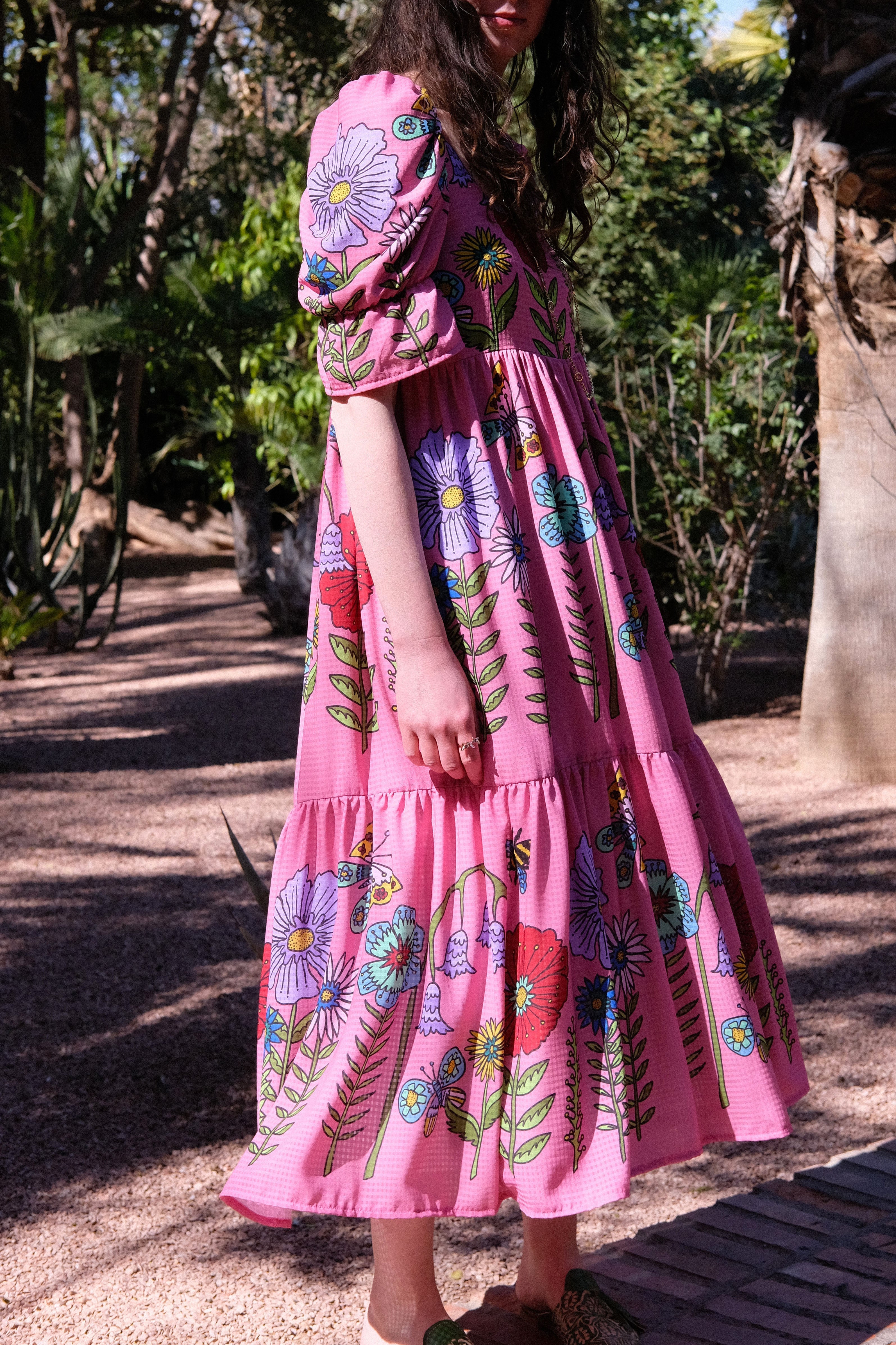 Zelda in Pink Midsummer Meadow (Cotton Viscose)