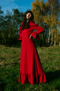 Studio Sale: Elizabeth in Scarlet Viscose Linen, Size 12