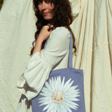 Daisy Organic Denim Blue Tote