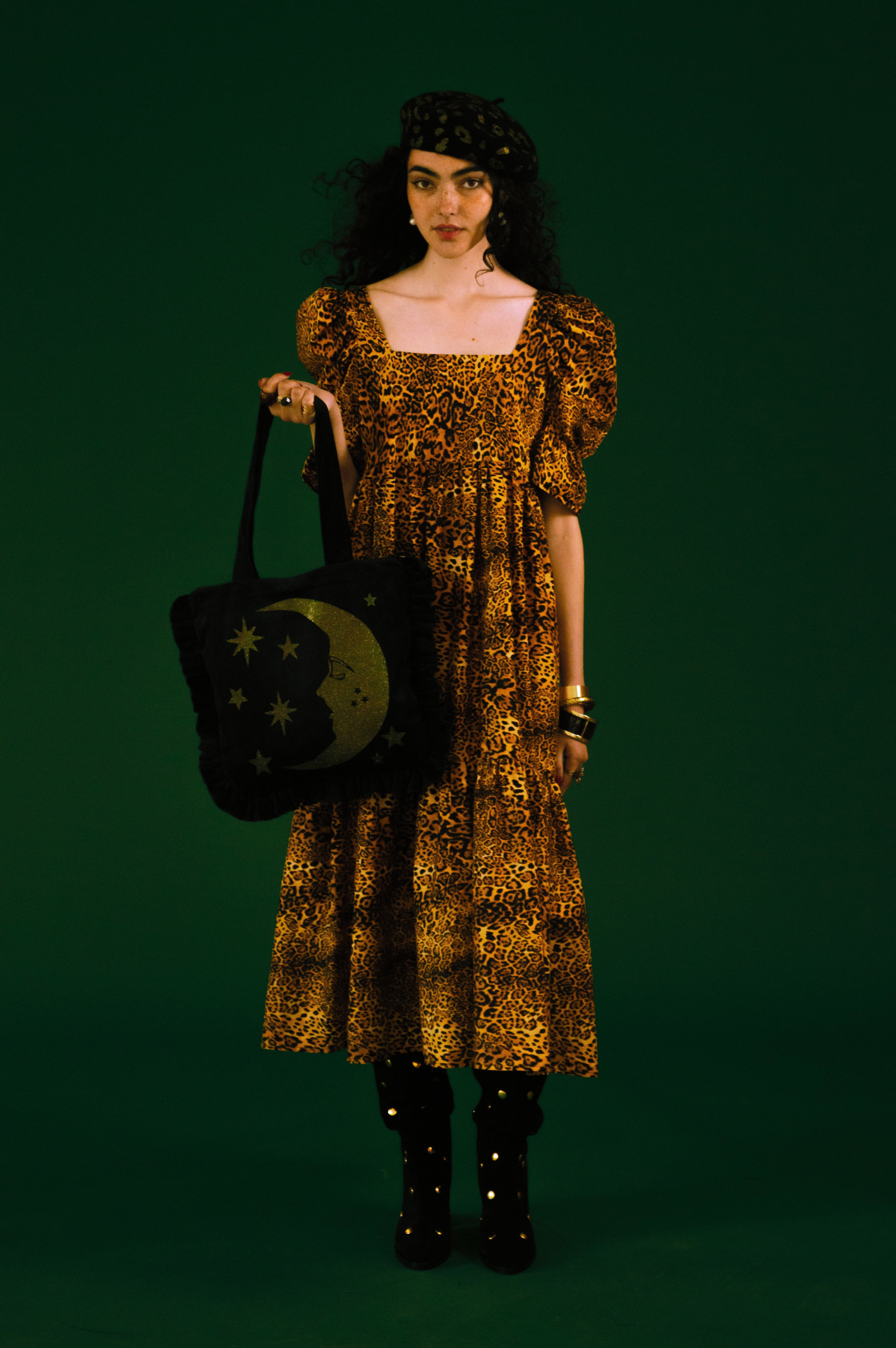 Gold Dust Luna Velvet Bag